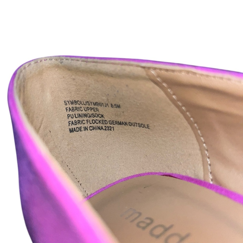 Fuchsia Suede Pumps Size 8.5 - Picture 6 of 6